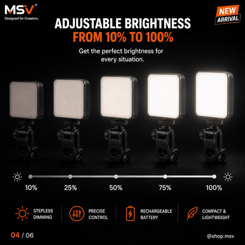 MSV Selfie Light - Small size big impact, 6.5cm dimensions